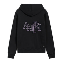 Amiri Hoodie Purple-outlined font