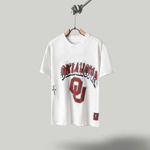 Travis Scott T Shirts x Mitchell x Ness Oklahoma Sooners Hand-Drawn Short Sleeve