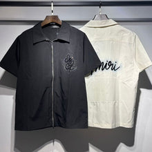 Amiri Shirt Stylish Resort Wear Rhinestone zipper