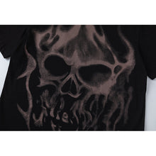 Travis Scott T Shirts x WWE joint model flame skull letter SAGE THE STAGE letter print retro short-sleeved T-shirt