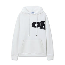 OW three-dimensional letter print pattern pullover hooded sweater
