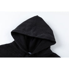 OW Bath Portrait Letter Pattern Pullover Hooded Sweater