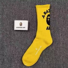 Bathing Ape Bape Socks Ape Head Towel Bottom Socks Men's and Women's Color Sports Trend Brand Long Tube Skateboard