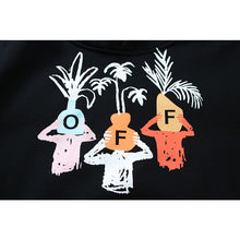 OW cartoon vase arrow pattern hooded sweater