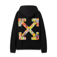 OW Maple Leaf Letter Arrow Pattern Pullover Hooded Sweater