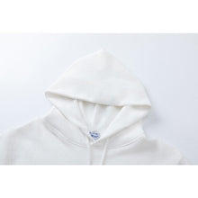 OW Butterfly Letter Print Pattern Pullover Hooded Sweater