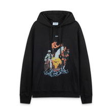 OW cartoon black character pattern crew neck pullover sweater