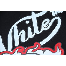 OW cartoon letter pattern print hooded sweater