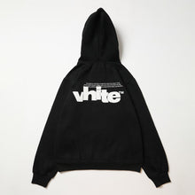 OW large letter print pattern fleece hooded sweater