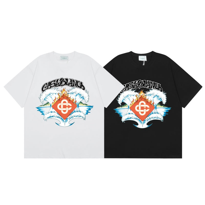 Casablanca T SHIRTS High-quality pure cotton streetwear