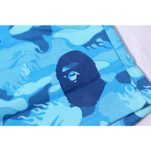 Bathing ape Bape Shorts Flame Blue Camo Shark Straight Beach Pants