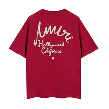 Amiri T Shirts Red text