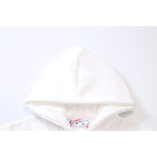 OW splashed ink arrow pattern sleeves fleece hooded sweater
