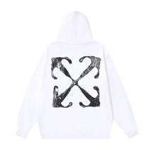 OW retro arrow print hooded sweater