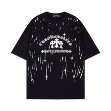 CHH Heart T Shirts Versatile Casual Loose Print Embroidery T-Shirt Sleeves