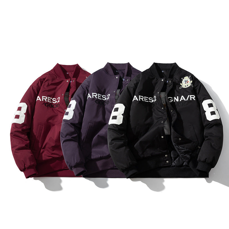 Mens Vintage Jackets Embroidered Baseball Suit Motorcycle Suit Flight Jacket