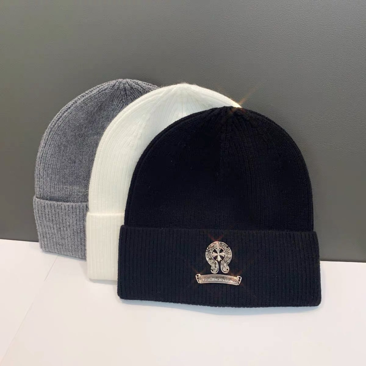 CHH  Heart Beanie Autumn Winter Cold Hat Vintage