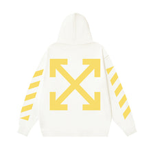 OW Angel Caravaggio diagonal striped arrow print hooded sweater
