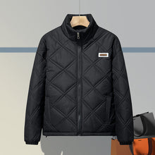 Mens Vintage Jackets Loose Plaid Vintage Padded Jacket