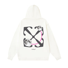 OW Saturn pattern arrow pullover hooded sweater