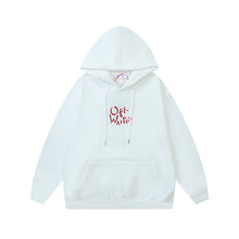OW auspicious cloud letter arrow pattern hooded sweater
