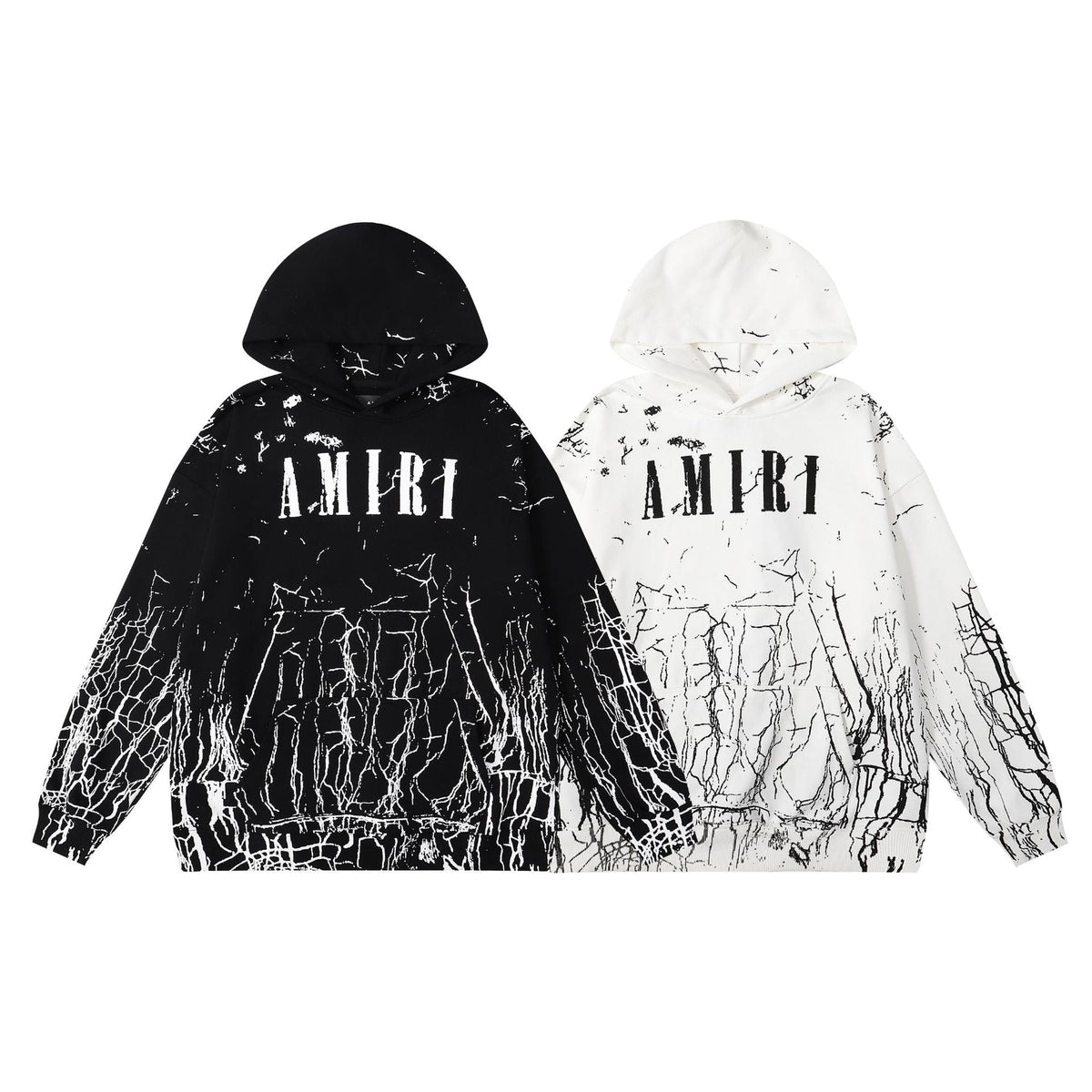 Amiri Hoodie AMI Ripped logo print hooded sweater