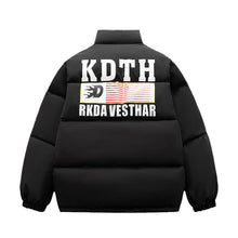 Mens Vintage Jackets Cotton Clothing Short High Street Stand-Up Collar Warm Padded Jacket
