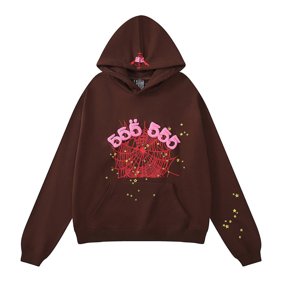 Sp5der Hoodie Spider Web Letters Puff Print