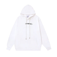 OW twine arrow pencil print pullover hooded sweater