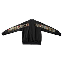 Mens Vintage Jackets Hong Kong Style Dragon Pattern Splicing Baseball Jacket