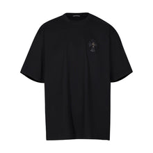 CHH Heart T Shirts Croix Cross Color Embroidery Printed Short Sleeve T-Shirt Loose