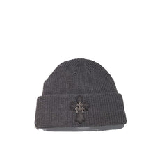 CHH  Heart Beanie Vintage Cross Wool Knitted Hat