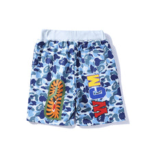 Bathing ape Bape Shorts Camo Alphabet Shark WGM print beach pants