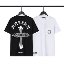 CHH  Heart T Shirts Croix Cross Leather Printed Short Sleeve T-Shirt