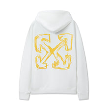 OW Whirlwind Letter Arrow Pattern Pullover Hooded Sweater