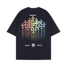 CHH  Heart T Shirts Cross Color Printed Short Sleeve T-Shirt Loose