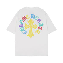 CHH Heart T Shirts Cross Print Short Sleeve T-Shirt Loose