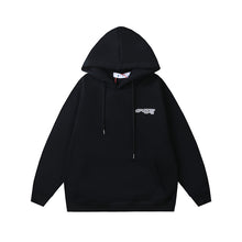 OW Curved Jellyfish Arrow Pattern Hooded Sweater