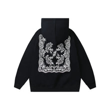 OW Cashew Flower Arrow Pattern Hooded Sweater