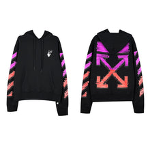 OW Graffiti Gradient Arrow Pullover Hooded Sweatshirt