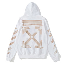OFF airport strip arrow pattern pullover hooded sweater