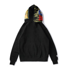Bathing Ape Bape Hoodie Splicing Camouflage Sweater Cardigan Hooded