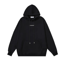 OW three-dimensional square arrow pattern pullover hooded sweater