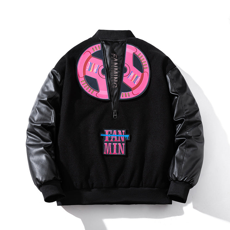 Men Vintage Jackets Jacket Padded Baseball Jacket Women's Contrasting Cotton Jacket