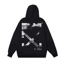 Autumn and Winter OW Blur Arrow Printing Pattern Sleeve Hooded