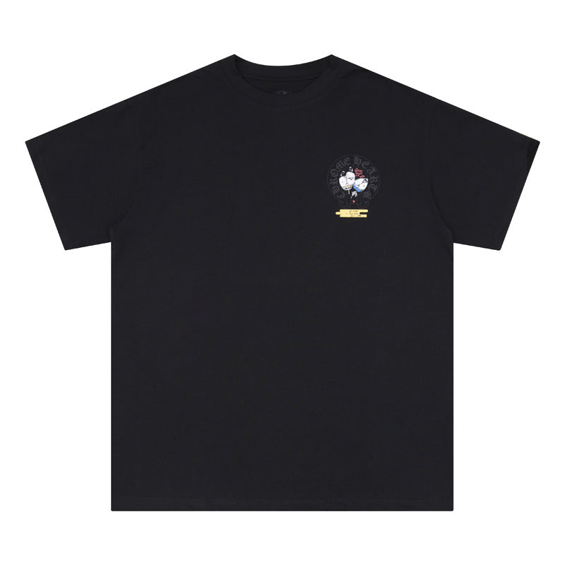CHH Heart T Shirts Crowe Cartoon Comic Print Short Sleeve