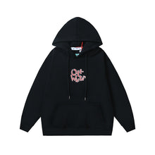 OW auspicious cloud letter arrow pattern hooded sweater