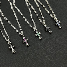 Chrome Hearts Necklace Vintage Cross Necklace with Diamonds for Men and Women