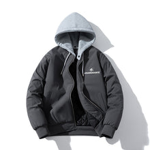 Men Vintage Jackets Jacket Loose Baseball Jacket Padded Flight Suit Hooded Jacket