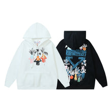 OW cartoon vase arrow pattern hooded sweater